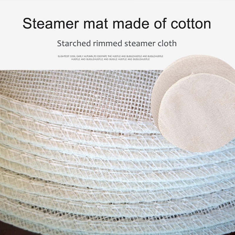 Pure Cotton Steamer Cloth for Steaming Rice & Buns | Round Kitchen Steamer Mat