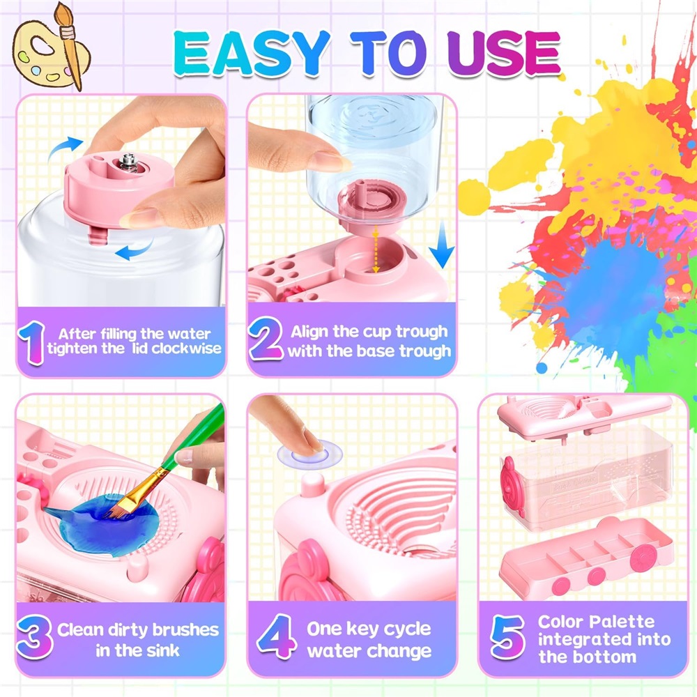 Painting Supplies Set With Brush Holder And Palette For Artists 3