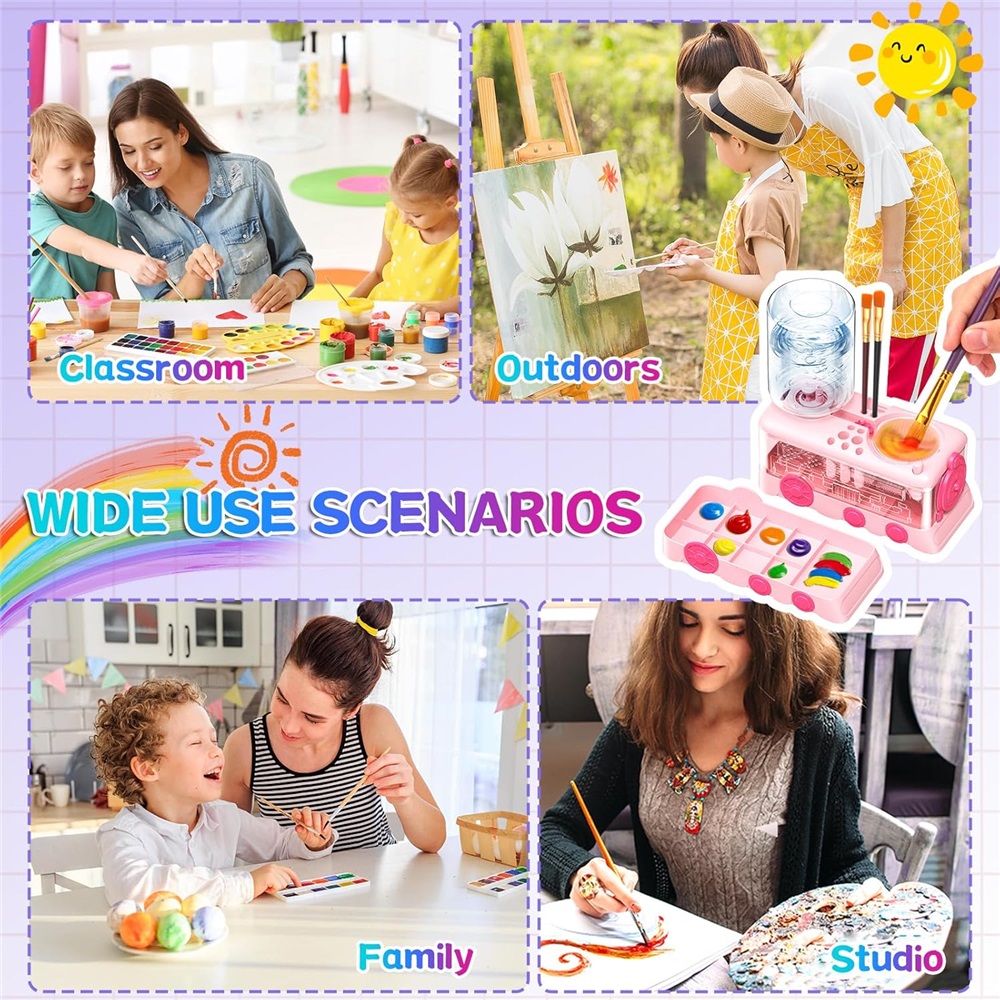 Painting Supplies Set With Brush Holder And Palette For Artists 5