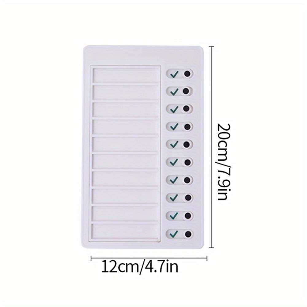 Reusable Daily Task Planner Board with Sliding Checklist Daily Routine Chart for Home and Kids Organization