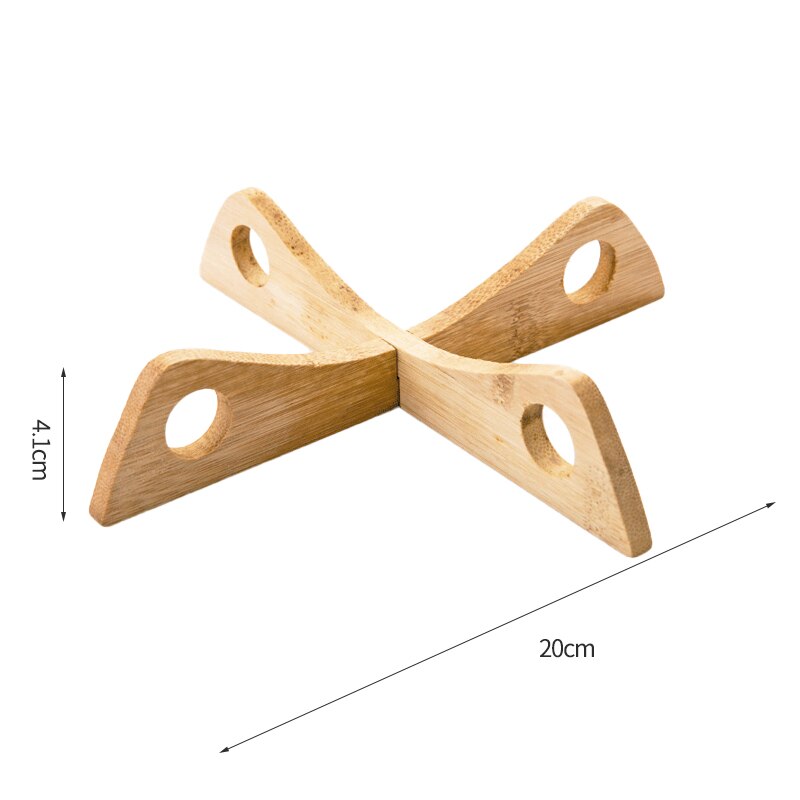 Foldable Wooden Trivet Bamboo Pot Holder Heat Resistant Table Protection Mat