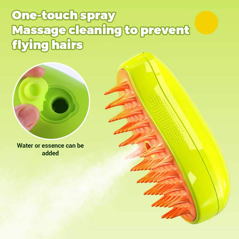 Electric Pet Grooming Steam Brush For Cats Dogs Shedding Massage Tool 2