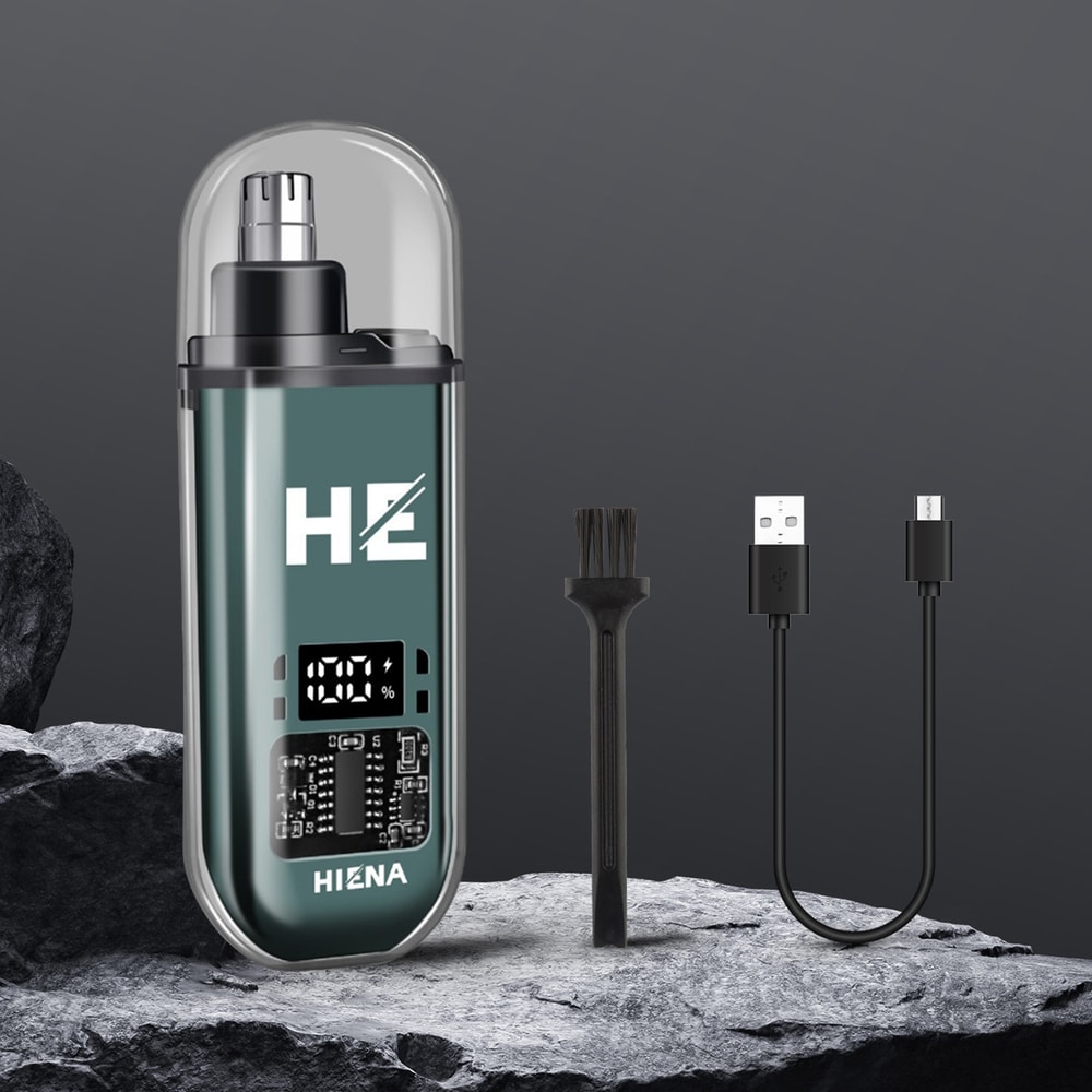 Rechargeable Mini Nose And Ear Hair Trimmer Wet Dry Eyebrow Clipper For Precision Grooming 0