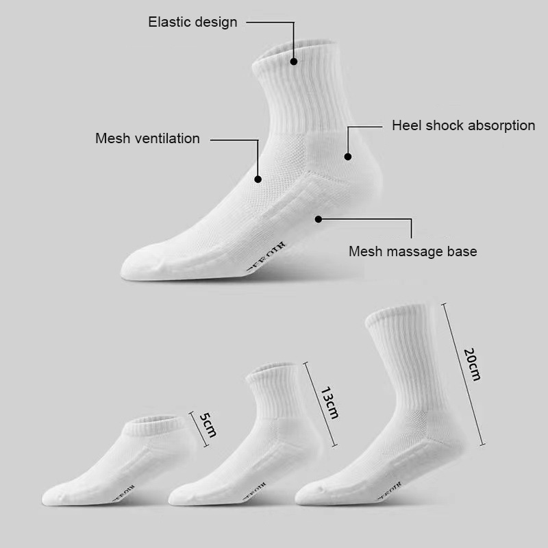 Men's Cotton Winter Sports Socks with Velvet Mid-Tube Thickened Deodorant Basketball Socks