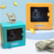 Mini ATM Bank Saving Box Retro ATM Rotating Password Coin Banknote Deposit Box For Kids Christmas 0
