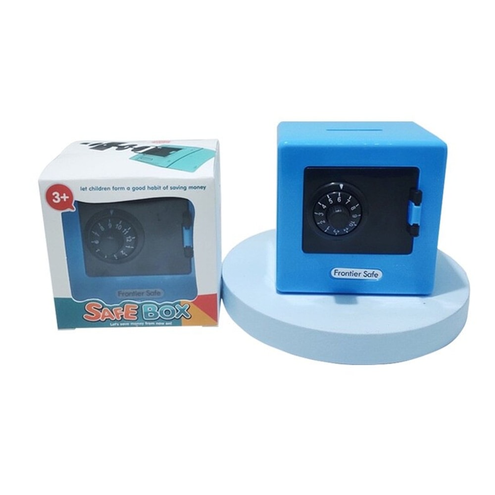 Mini ATM Bank Saving Box Retro ATM Rotating Password Coin Banknote Deposit Box For Kids Christmas 8