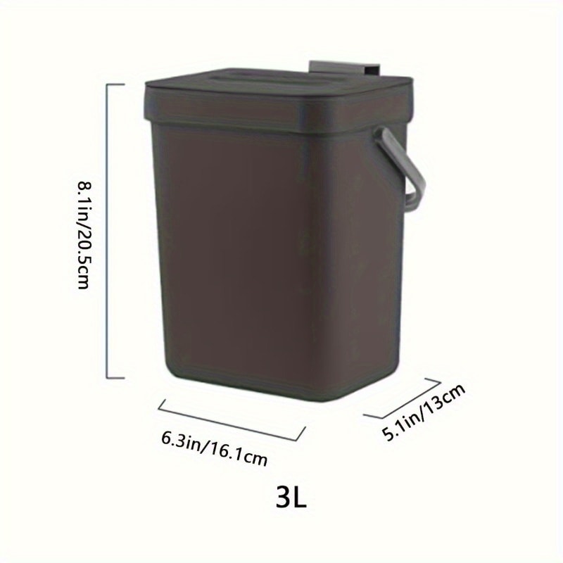 EcoFriendly Sealed Trash Bin For Kitchen Office No Electricity Required 6