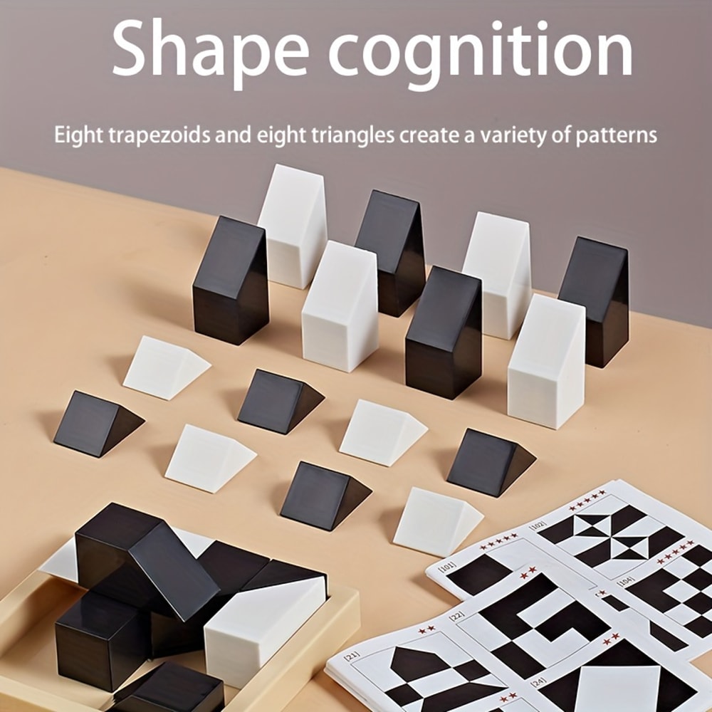 Hidden Block Puzzle Brain Teaser Logic Puzzle Game for Kids and Adults Spatial Reasoning Educational Toy