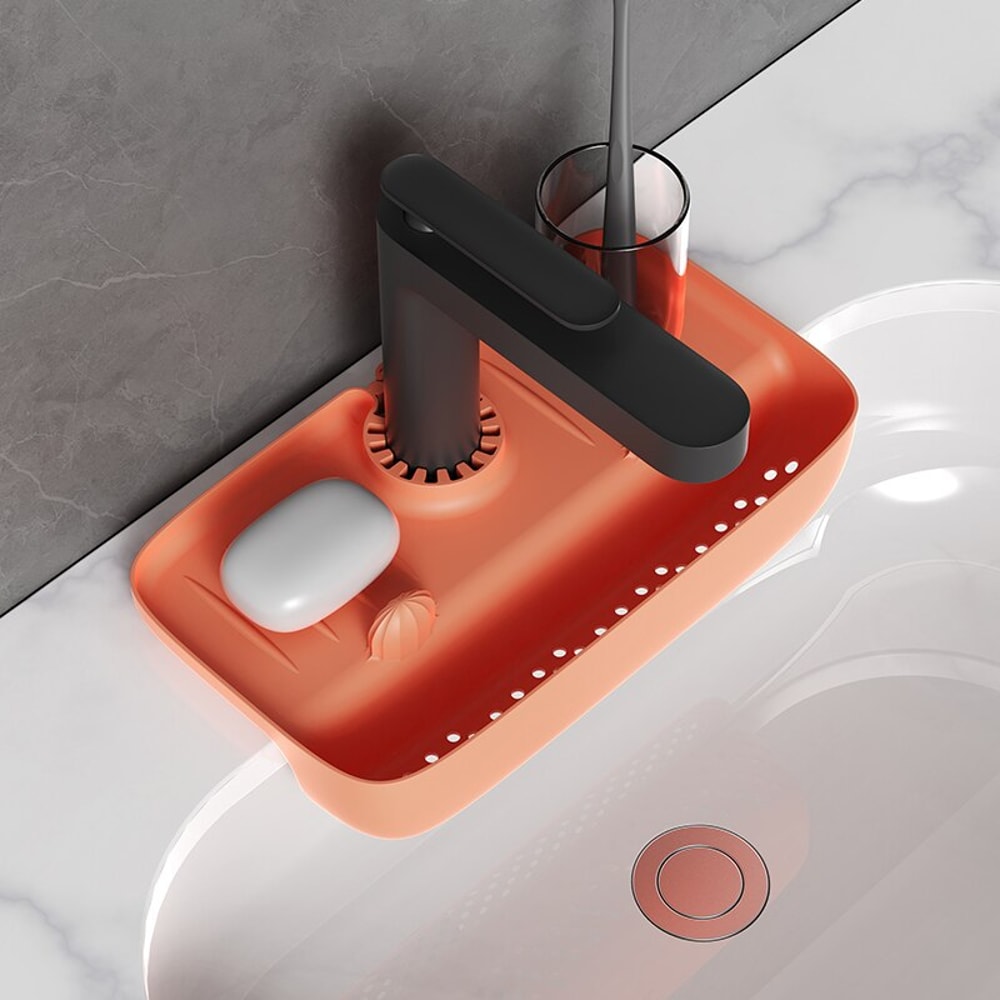 Silicone Sink Faucet Mat Splash Guard Kitchen Sink Organizer Water Catcher Pad 7