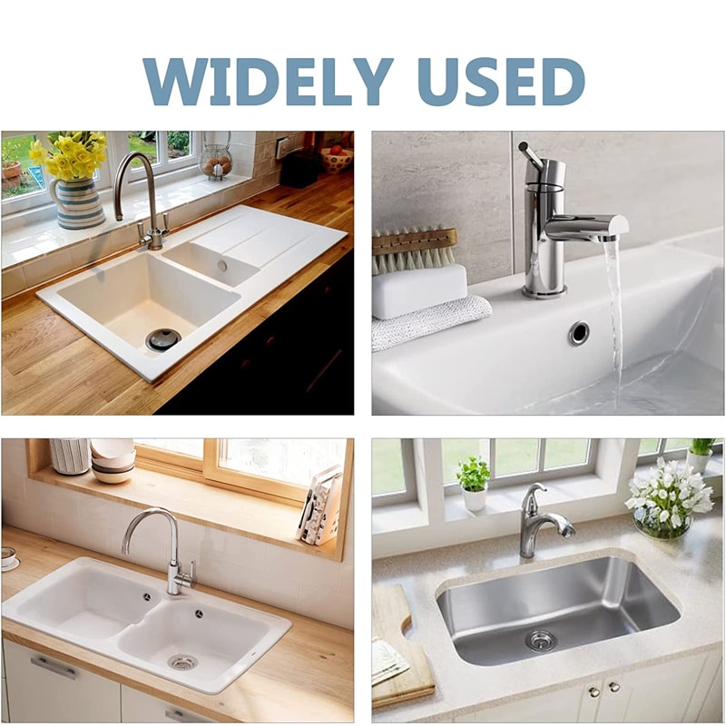 Plastic Sink Overflow Cover for Kitchen & Bathroom Basins Durable Round Drain Cap