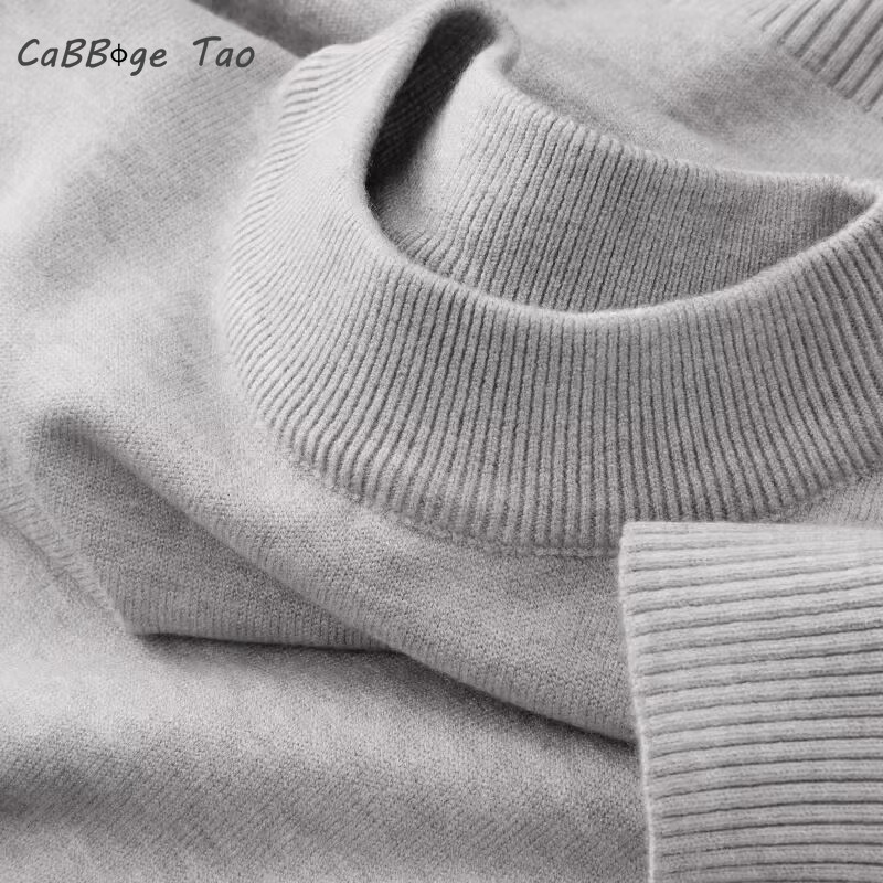 Mens Mock Turtleneck Sweater Lightweight Knit Pullover For Casual Fall Style 15