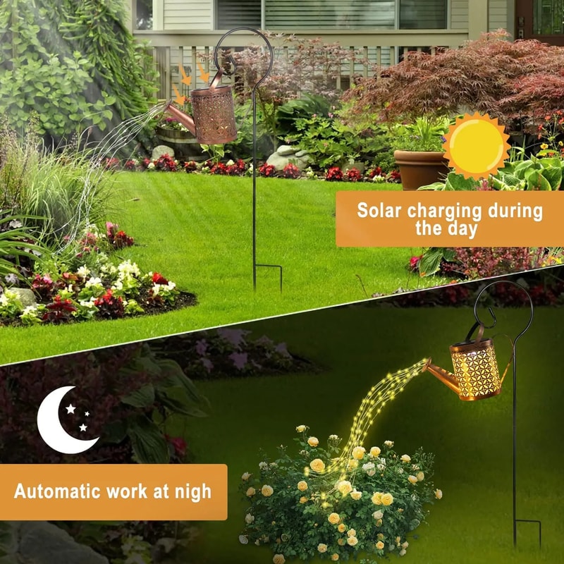 Solar Watering Can Lantern for Outdoor Garden & Patio Decoration