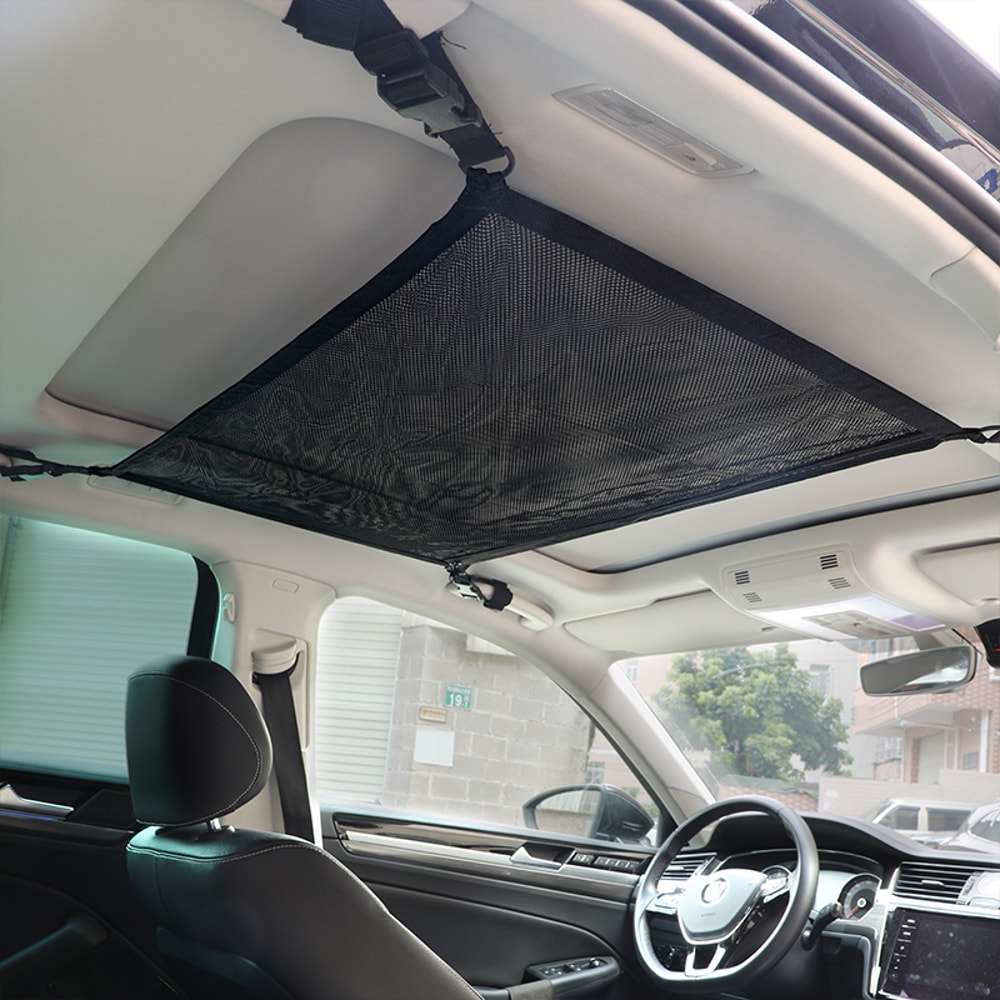 Universal Car Ceiling Storage Net Premium Car Roof Cargo Net Mesh Organizer Interior Car Organizer Bag