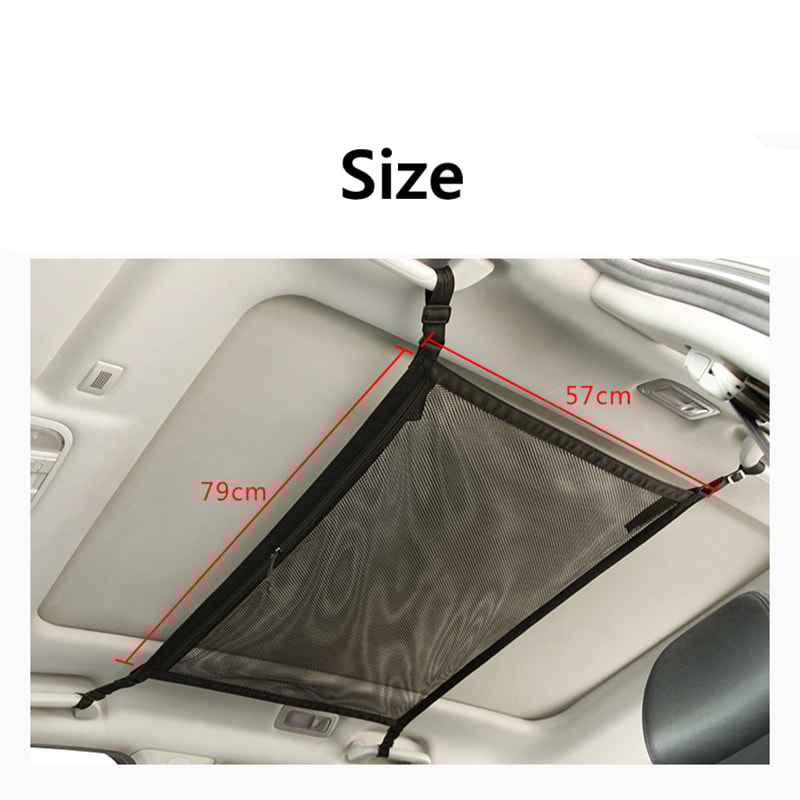 Universal Car Ceiling Storage Net Premium Car Roof Cargo Net Mesh Organizer Interior Car Organizer Bag
