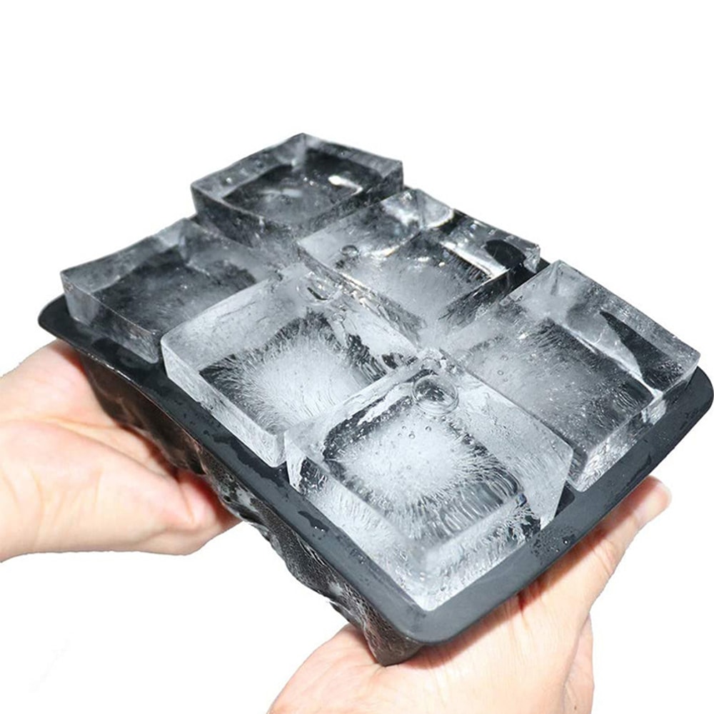 Large Silicone Ice Cube Tray For Bars DIY Drinks Big Square Ice Mold For Cocktails Wine Party Us 1