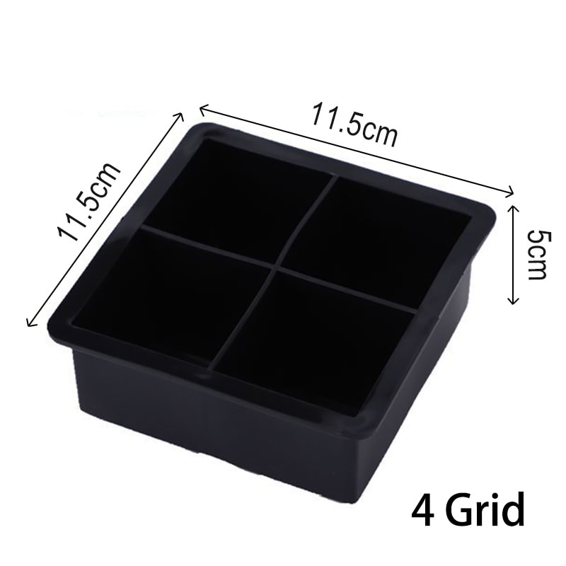 Large Silicone Ice Cube Tray For Bars DIY Drinks Big Square Ice Mold For Cocktails Wine Party Us 6