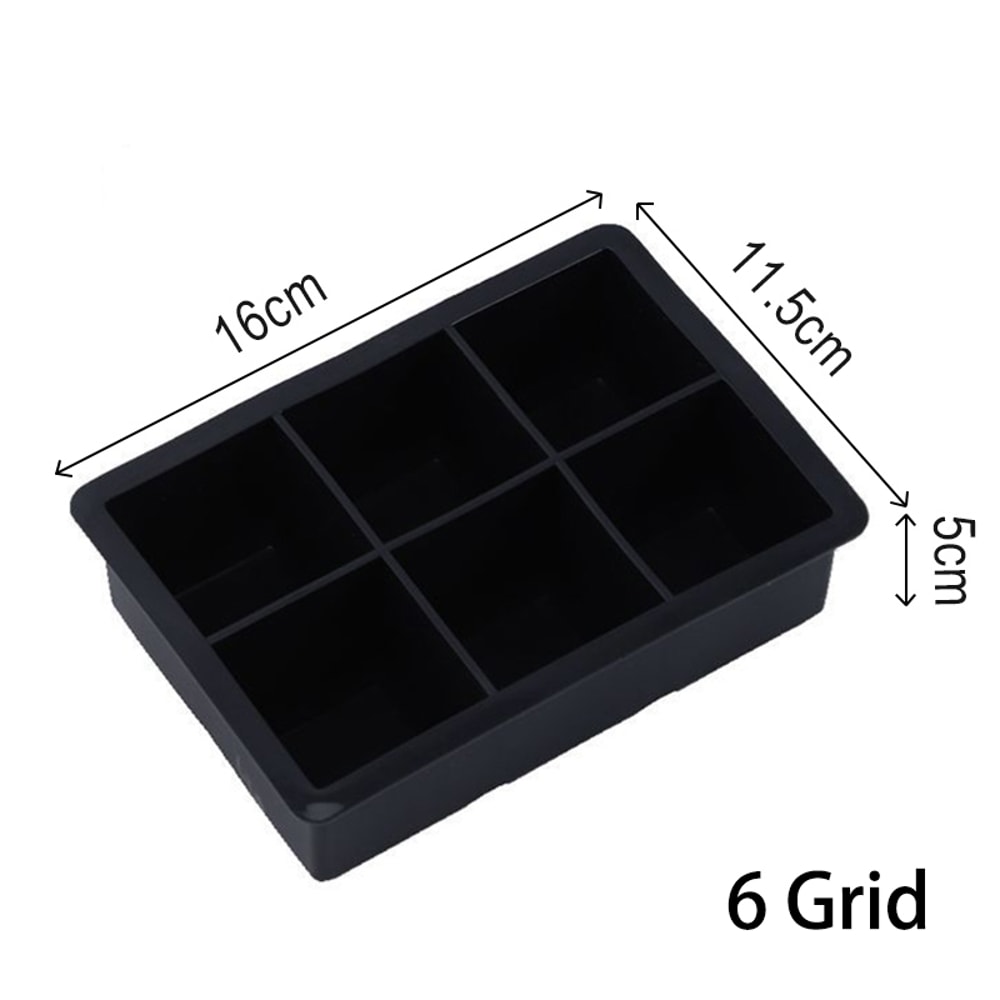 Large Silicone Ice Cube Tray For Bars DIY Drinks Big Square Ice Mold For Cocktails Wine Party Us 7