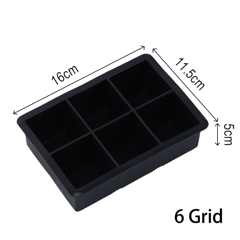 Large Silicone Ice Cube Tray For Bars DIY Drinks Big Square Ice Mold For Cocktails Wine Party Us 7