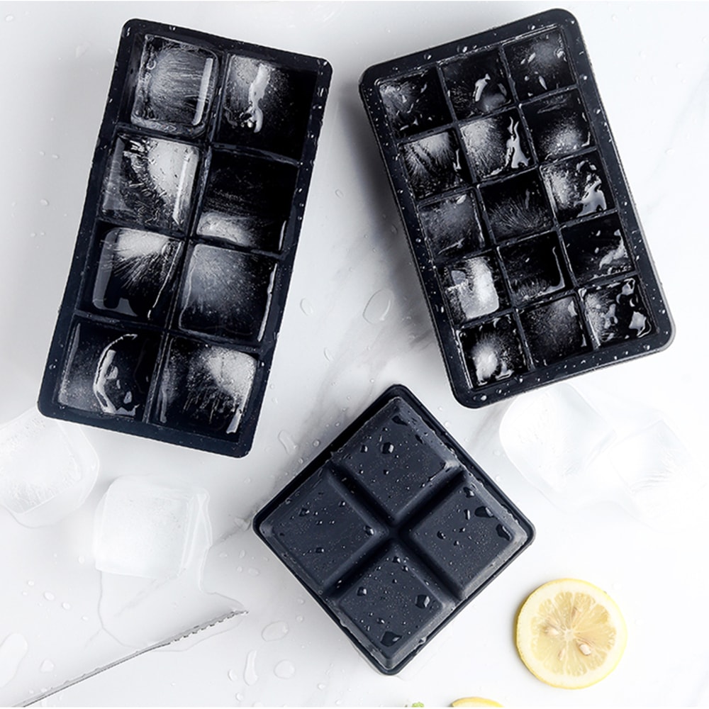 Large Silicone Ice Cube Tray For Bars DIY Drinks Big Square Ice Mold For Cocktails Wine Party Us 4