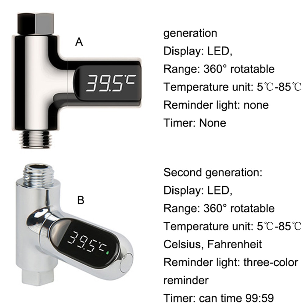 Smart LED Shower Thermometer For Baby Household Water Monitoring 5