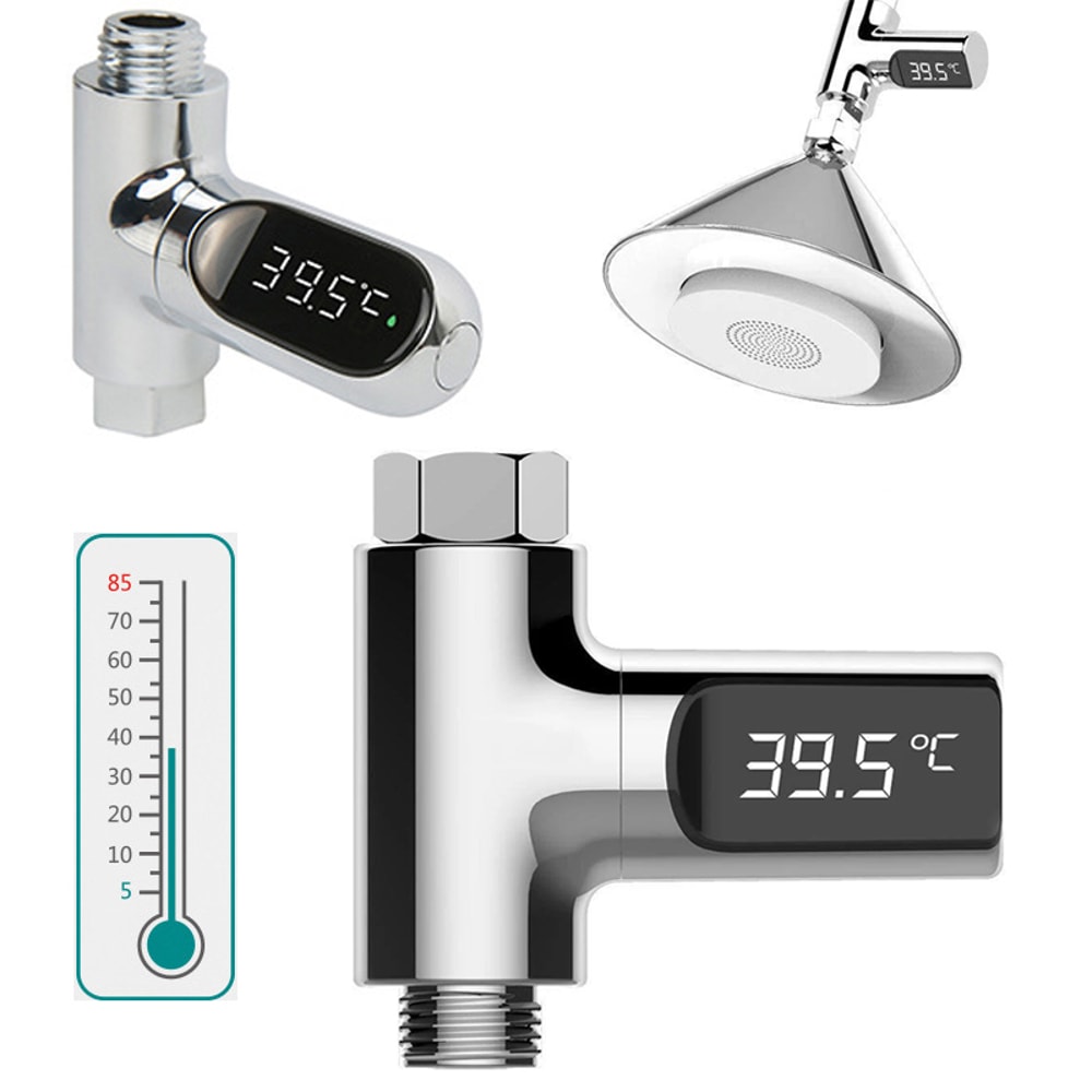 Smart LED Shower Thermometer For Baby Household Water Monitoring 0