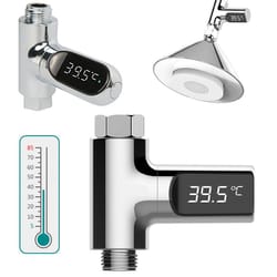 smart led shower thermometer for baby & household water monitoring