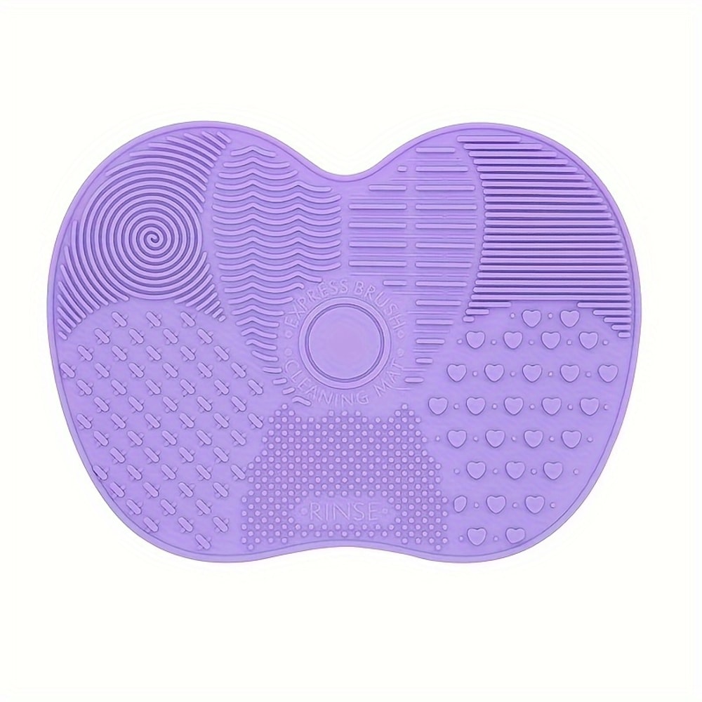 Silicone Apple Makeup Brush Cleaner Pad with Suction Cup for Deep Cleaning