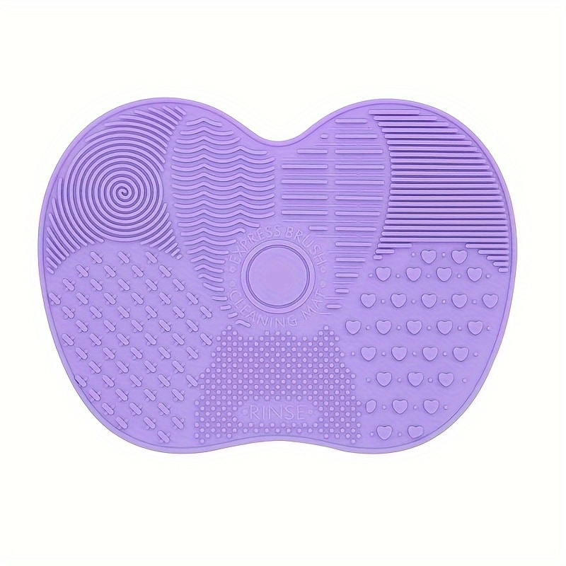 Silicone Apple Makeup Brush Cleaner Pad with Suction Cup for Deep Cleaning