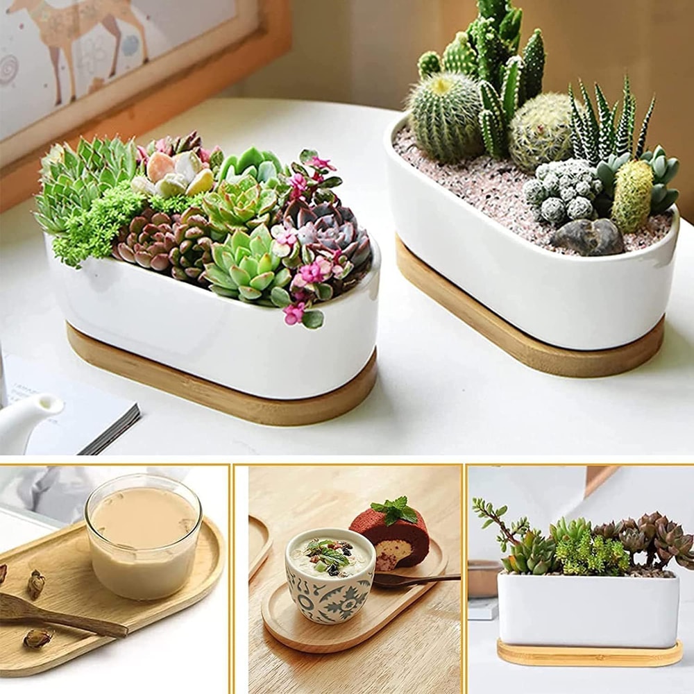 Eco-Friendly Beech Oval Tray, Mini Solid Wood Plate for Kids & Small Servings