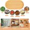 Eco-Friendly Beech Oval Tray, Mini Solid Wood Plate for Kids & Small Servings