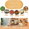 Eco-Friendly Beech Oval Tray, Mini Solid Wood Plate for Kids & Small Servings