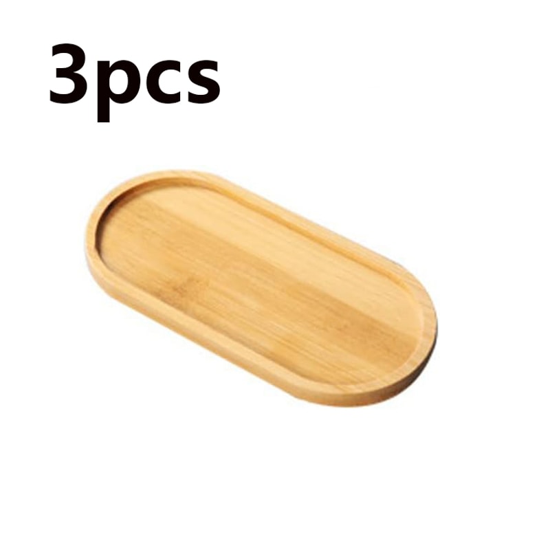 Eco-Friendly Beech Oval Tray, Mini Solid Wood Plate for Kids & Small Servings