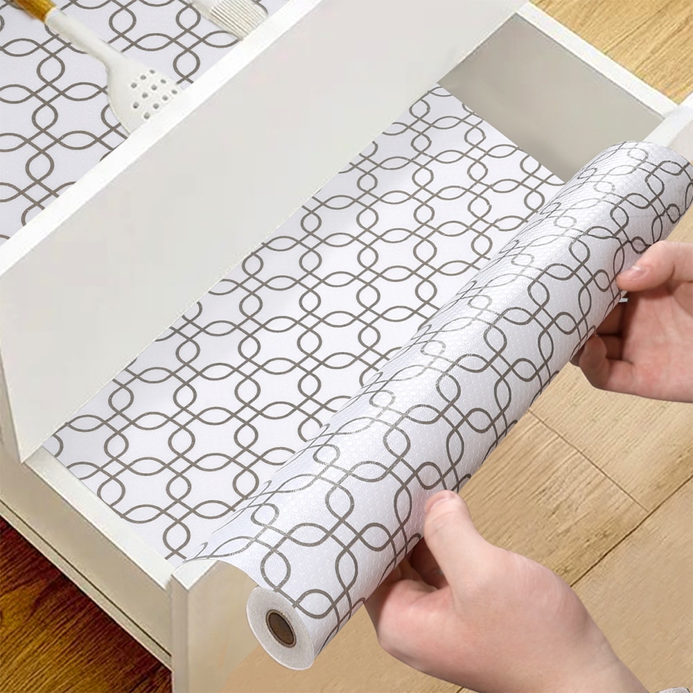 NonAdhesive AntiSlip Shelf Liner Waterproof Drawer Cabinet Liner For Kitchen Storage 8