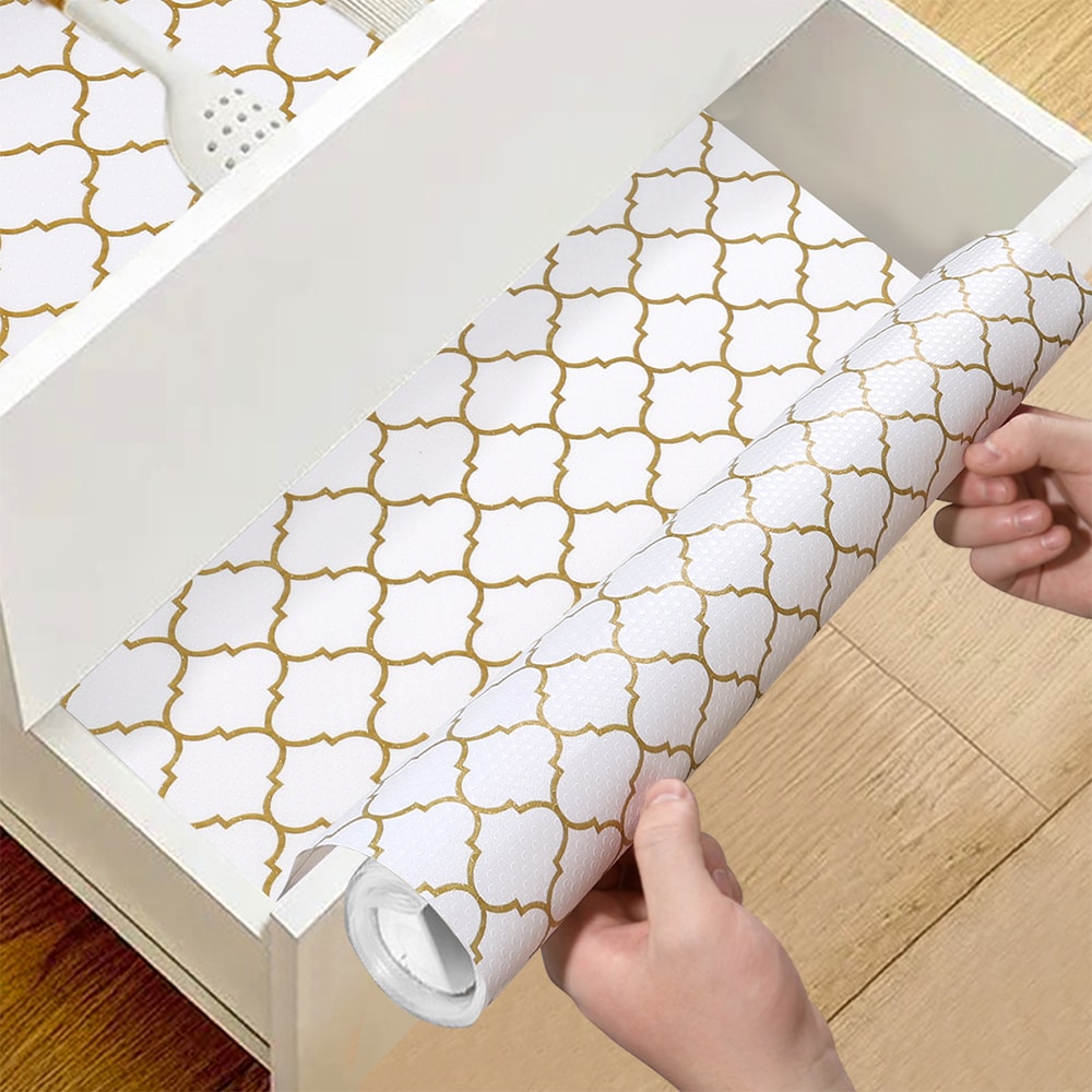 NonAdhesive AntiSlip Shelf Liner Waterproof Drawer Cabinet Liner For Kitchen Storage 9