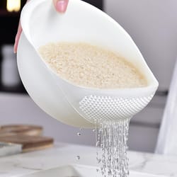 multifunctional colander rice bowl drain basket with handle kitchen organizer for fruits, vegetables & grains