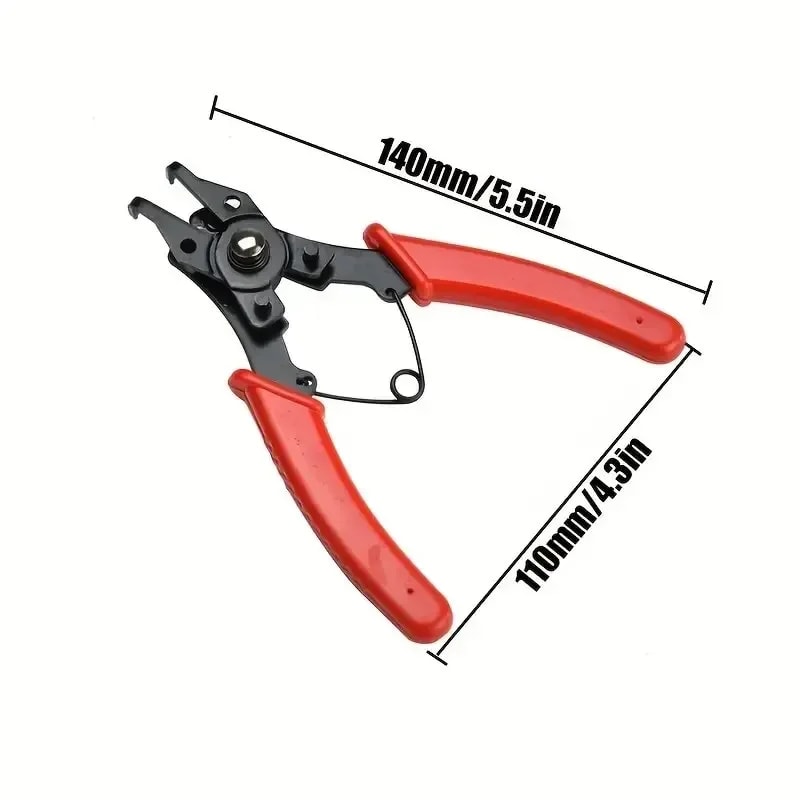 Circlip Pliers Set Snap Ring & Retaining Circlip Tools, Multifunctional Head with Removable Pliers for Hand Tools