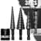 HSS Step Drill Bit Set Nitride Black Hex, Precision Core Cutter for Metal & Wood