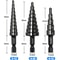 HSS Step Drill Bit Set Nitride Black Hex, Precision Core Cutter for Metal & Wood