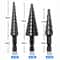 HSS Step Drill Bit Set Nitride Black Hex, Precision Core Cutter for Metal & Wood
