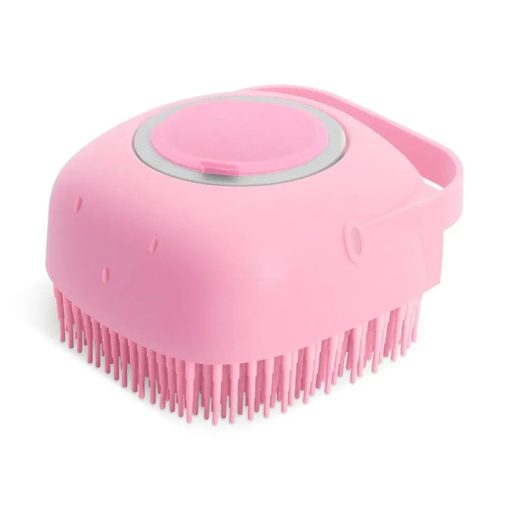 Soft Silicone Rubber Cat Grooming Comb for Bathing Gentle Massage & Shampoo Scrubber