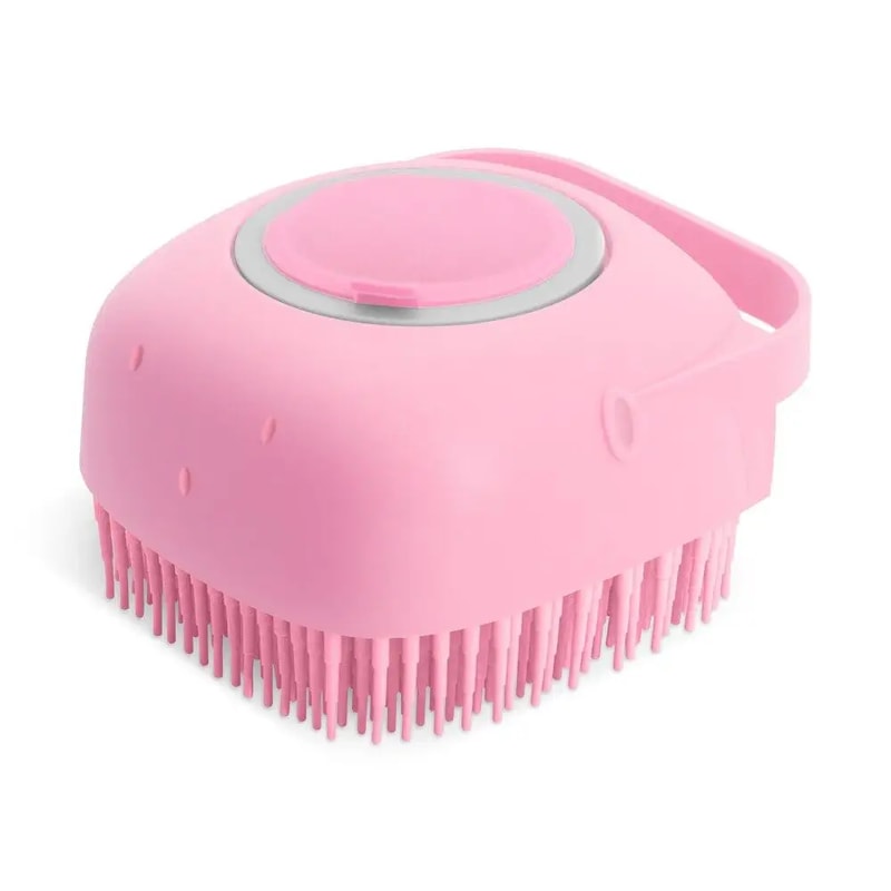 Soft Silicone Rubber Cat Grooming Comb for Bathing Gentle Massage & Shampoo Scrubber