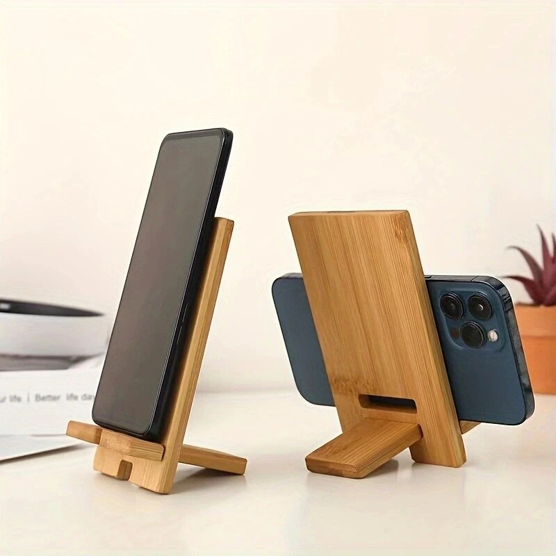Elegant Solid Wood Mobile Phone Charging Stand Multi-Functional Tablet & Sewing Supplies Organizer for Home and Office