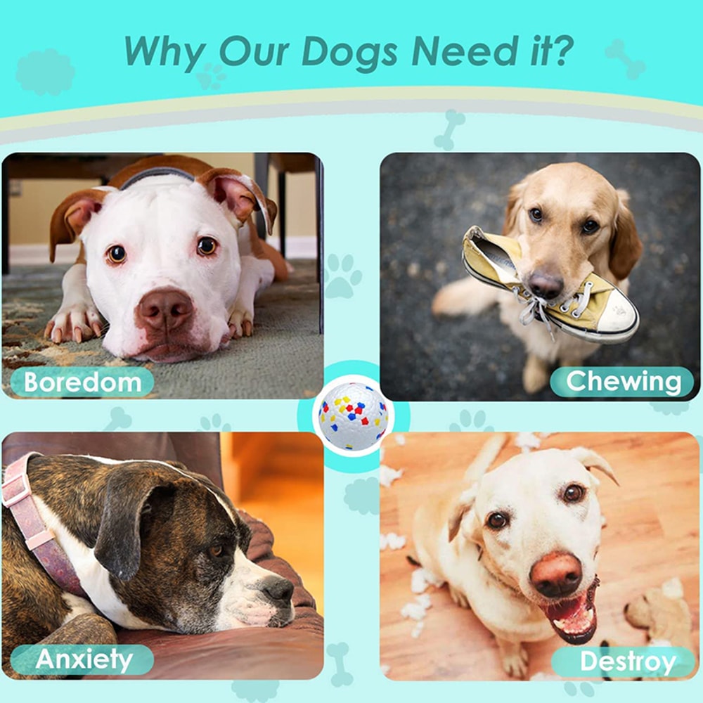 Bite Resistant Dog Chew Ball Toy for Small & Large Dogs | High Elasticity Interactive Pet Toy