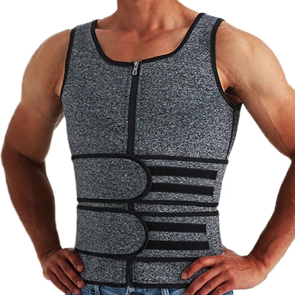 Men Sauna Sweat Vest Compression Waist Trainer For Gym Workouts Core Support And Training Performan 1