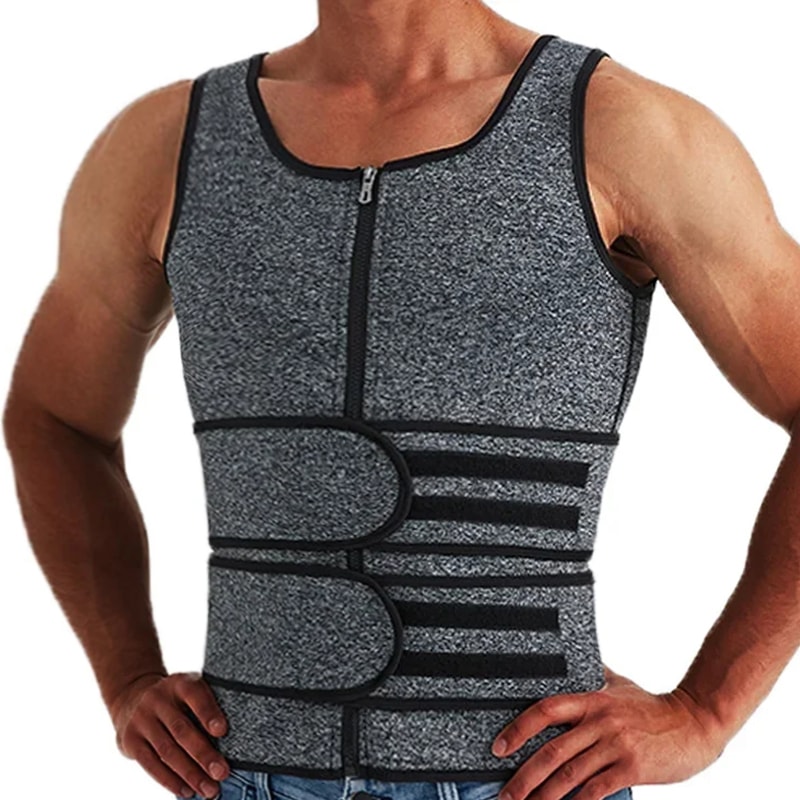 Men Sauna Sweat Vest Compression Waist Trainer For Gym Workouts Core Support And Training Performan 5