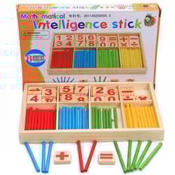 montessori math learning box wooden counting sticks & educational arithmetic toy for kids