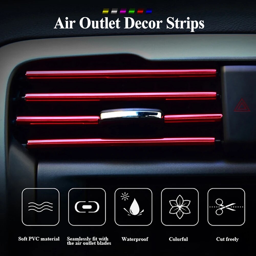U Shape Car Air Conditioner Outlet Trim Stylish Moulding Edge Protector for Car Door & Corner Styling