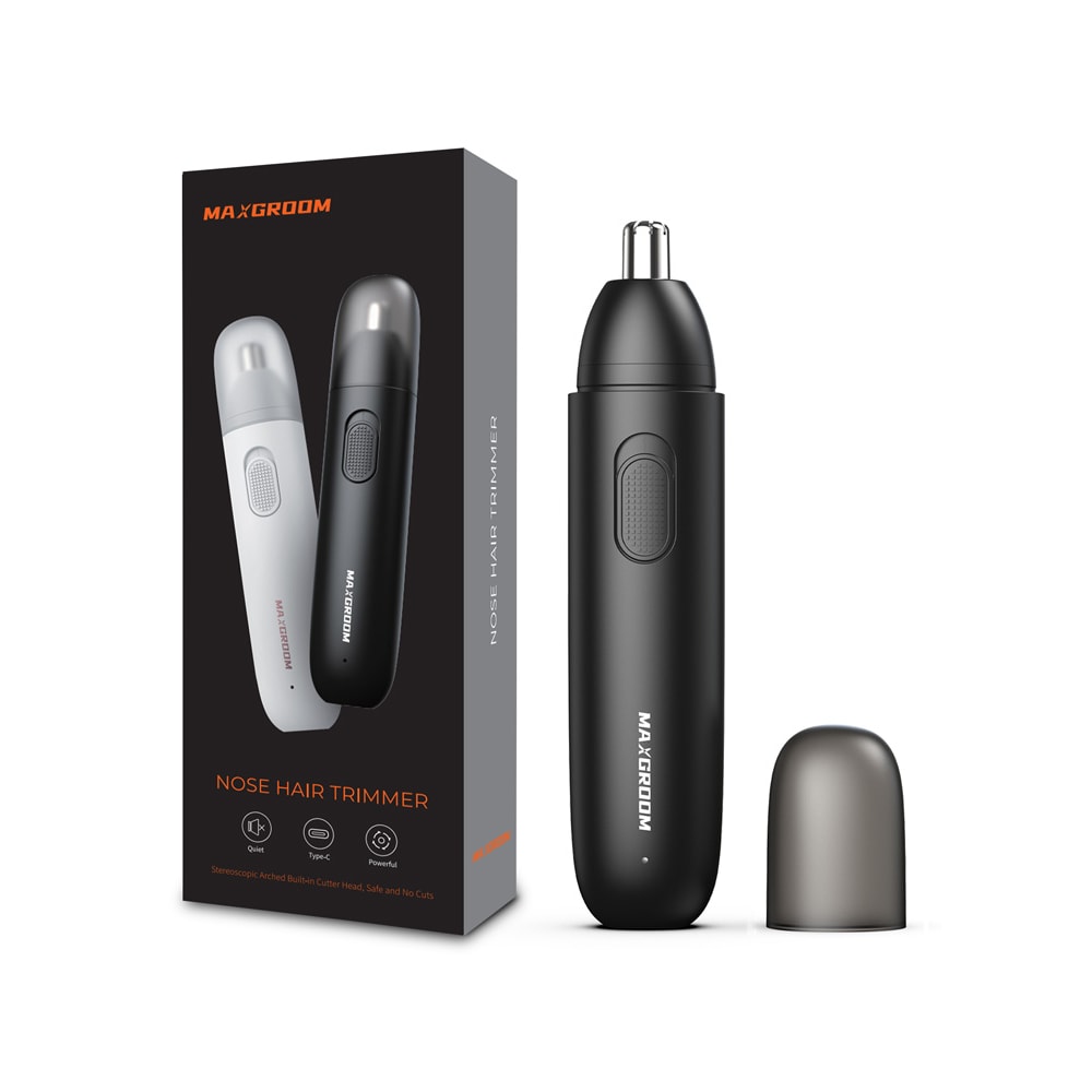 Rechargeable Nose Hair Trimmer For Men DualBlade Electric Shaver For Eyebrows Nose Hair Painless 7