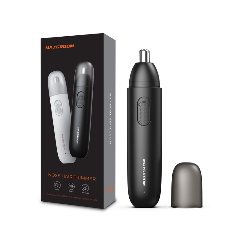 Rechargeable Nose Hair Trimmer For Men DualBlade Electric Shaver For Eyebrows Nose Hair Painless 7