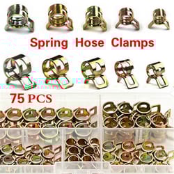 fuel spring clip hose clamp durable silicon vacuum tube clamp for fuel, oil & water lines